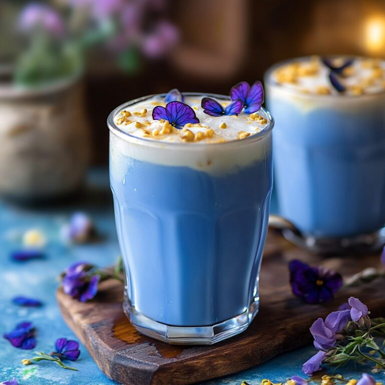 Iced Butterfly Pea Flower Tea Latte Recipe