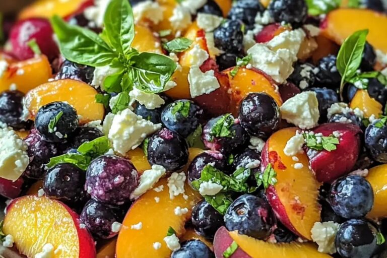 Blueberry Peach Feta Salad Recipe
