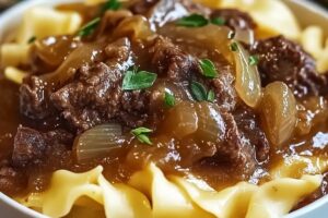 French Onion Beef And Noodles Recipe