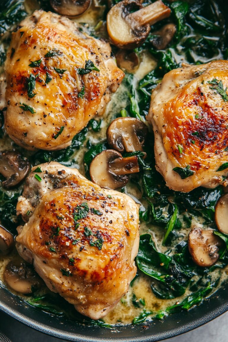 Chicken Spinach And Mushroom Recipe
