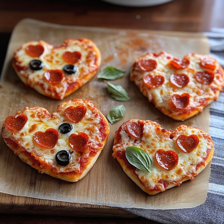 Heart Shaped Mini Pizzas Recipe