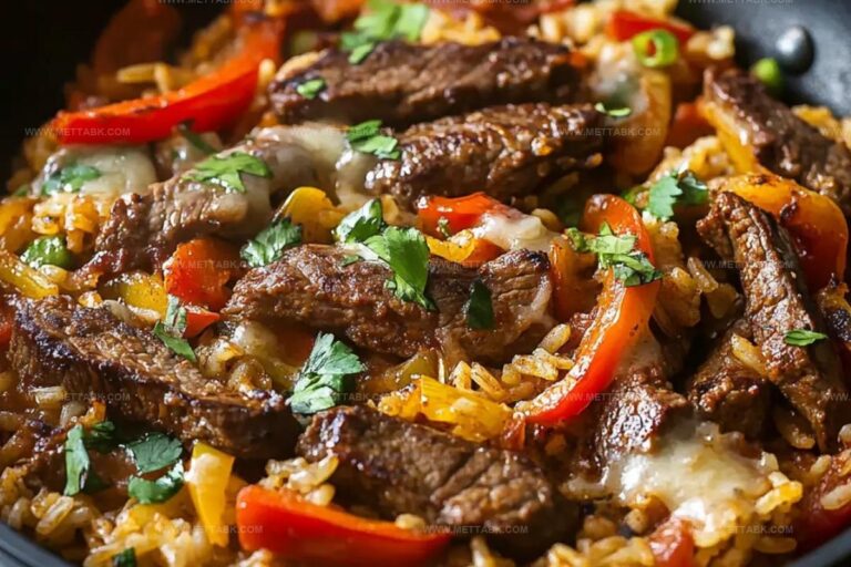 One Pan Steak Fajita And Rice Skillet Recipe