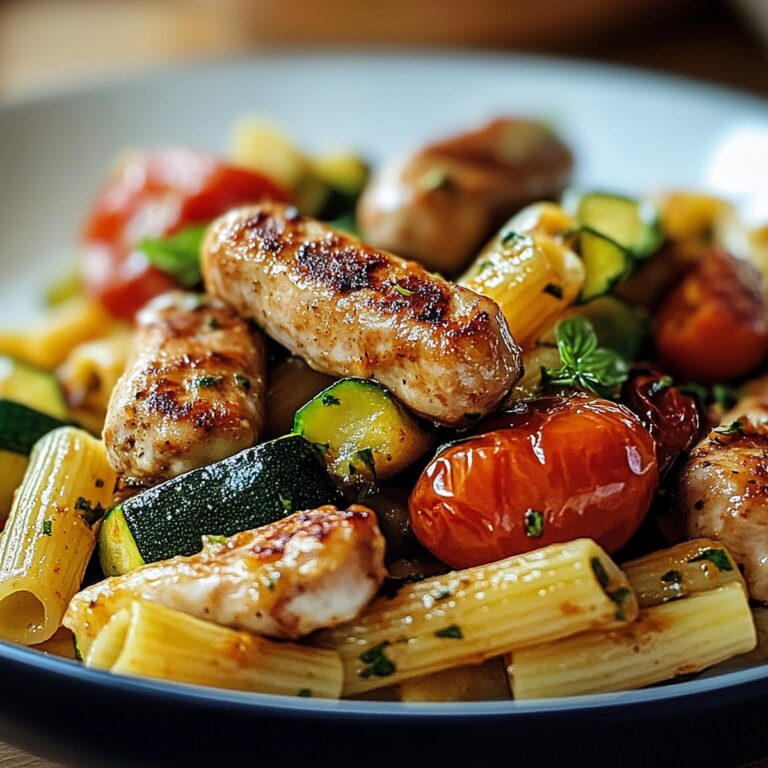Chicken Sausages With Zucchini And Pasta Recipe