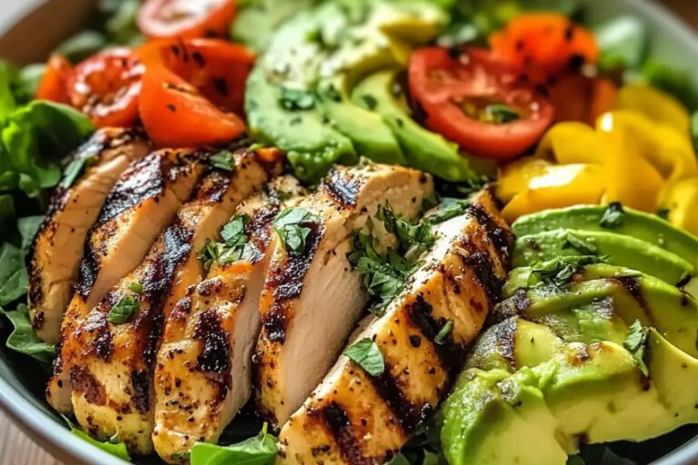 Grilled Chicken & Avocado Salad Bowl Recipe