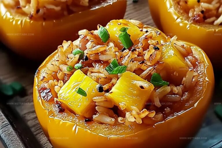 Teriyaki Pineapple Chicken & Rice Stuffed Peppers Recipe