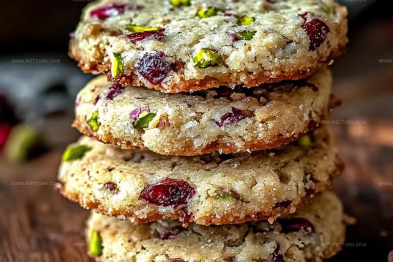 Cranberry Pistachio Shortbread Cookies Recipe