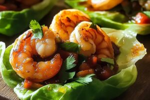 Healthy Taco Shrimp Lettuce Wraps Recipe