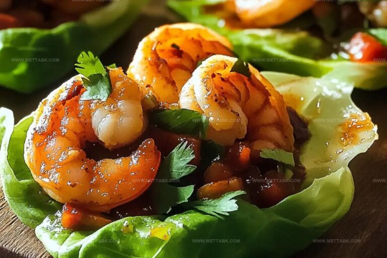 Healthy Taco Shrimp Lettuce Wraps Recipe