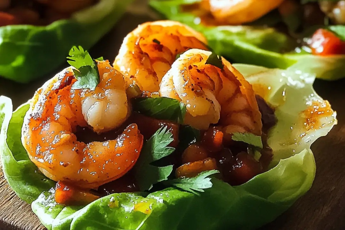 Healthy Taco Shrimp Lettuce Wraps Recipe