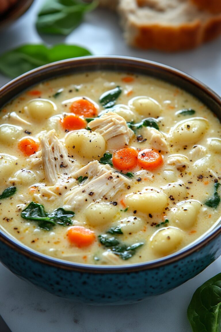 Copycat Olive Garden Chicken Gnocchi Soup Recipe