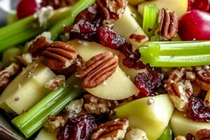 Apple Salad With Honeycrisp Apples, Celery, Grapes, Pecans, And Dried Cranberries Recipe