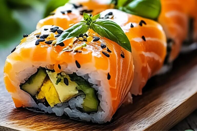Lemon Basil Salmon Rolls Recipe