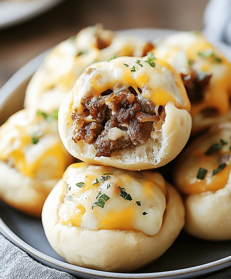 Garlic Parmesan Cheeseburger Bombs Recipe