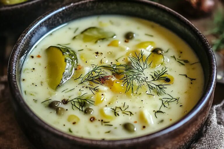 Creamy Dill Pickle Soup (Zupa Ogorkowa) Recipe
