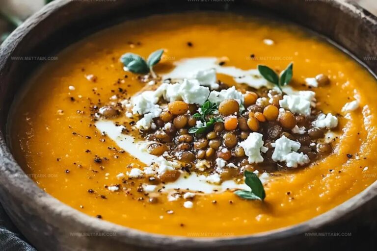 Spiced Carrot And Lentil Soup With Feta Crumble Recipe
