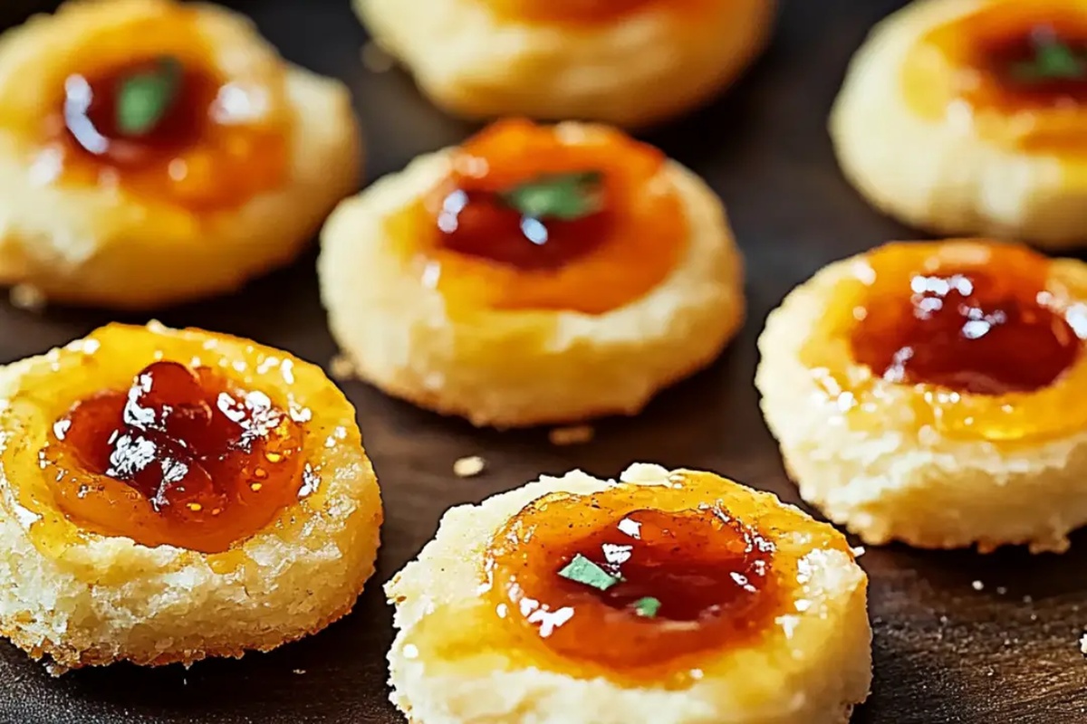 Cheesy Thumbprint Appetizers With Hot Pepper Jelly Recipe