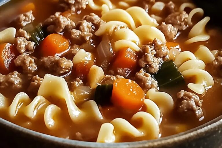 Hamburger Noodle Soup Recipe