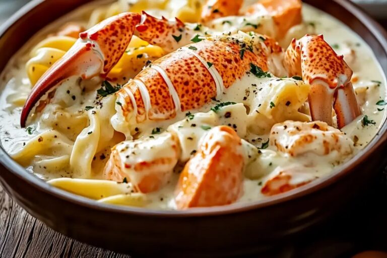 Delicious Cajun Seafood Alfredo With Lobster, Crab & Salmon Recipe