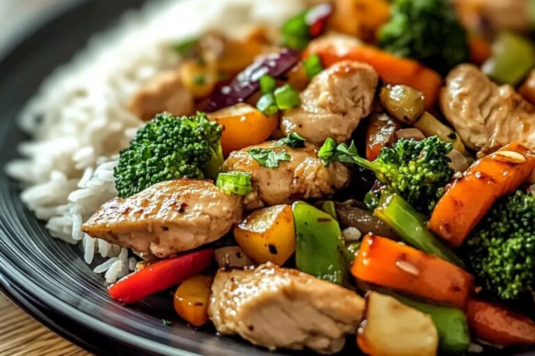Healthy Chicken & Veggie Stir-Fry With Rice Recipe