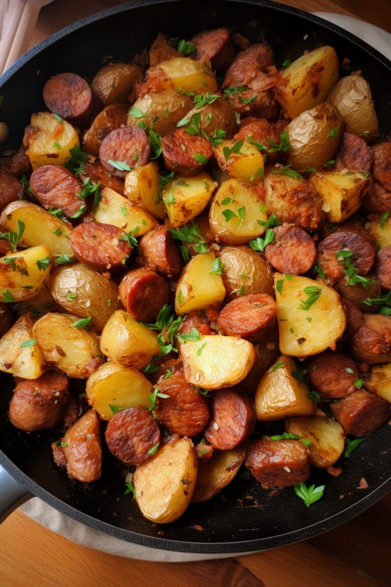 Southern Fried Potatoes & Sausage Recipe