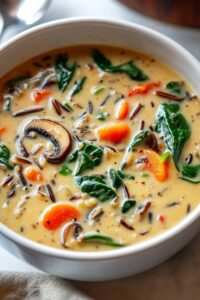 Cozy Autumn Wild Rice Soup Recipe