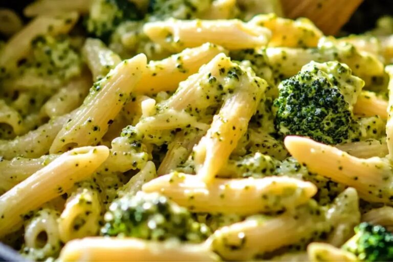 One-Pot Broccoli Cheese Pesto Pasta Recipe