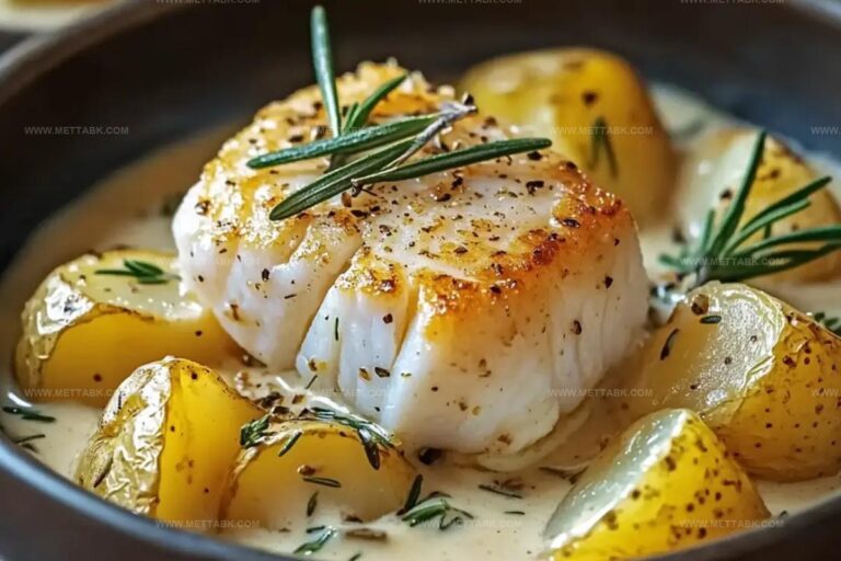 Cod & Potatoes In Rosemary Cream Sauce Recipe