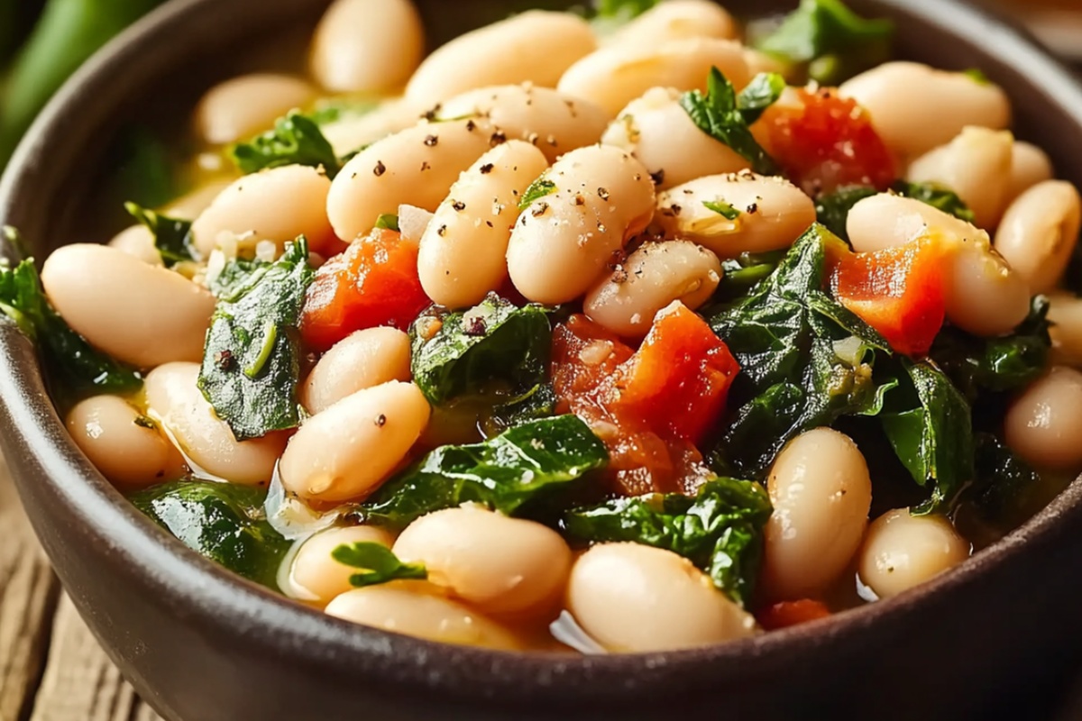 Mediterranean White Beans & Greens Recipe