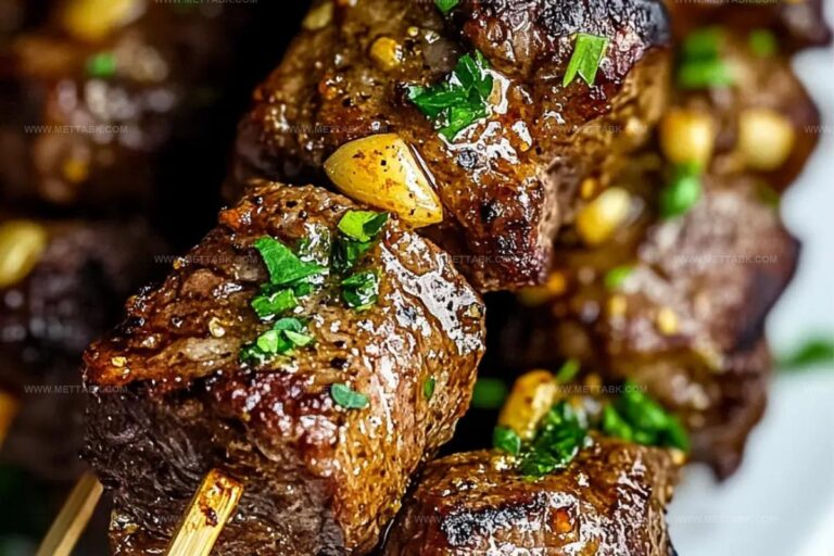 Cajun Garlic Parmesan Air Fryer Steak Skewers Recipe