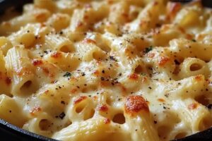 One-Pan White Cheddar Mozzarella Pasta Delight Recipe