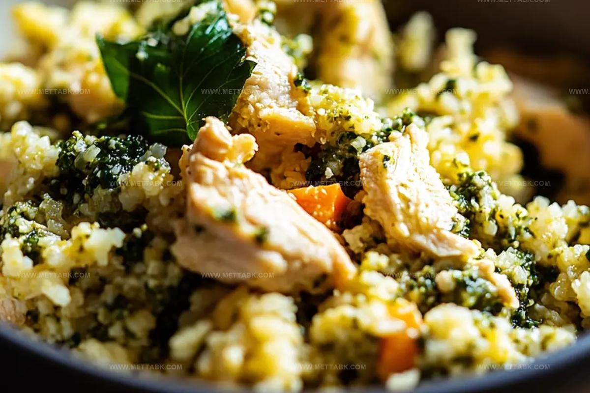 Pesto Chicken Cauliflower Rice Recipe