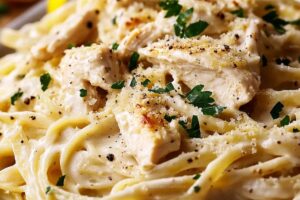 Creamy Lemon Garlic Chicken Pasta Recipe
