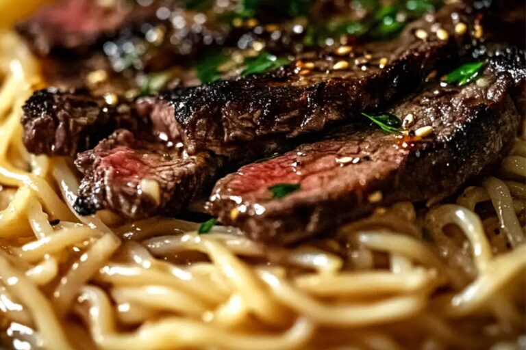 Garlic Butter Steak Lightning Noodles Recipe