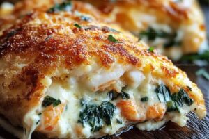 Stuffed Catfish With Cheese, Spinach And Shrimp Recipe