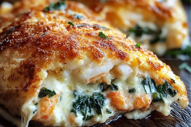 Stuffed Catfish With Cheese, Spinach And Shrimp Recipe