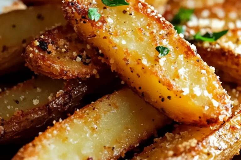 Baked Garlic Parmesan Potato Wedges Recipe