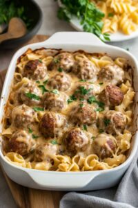 Swedish Meatball Pasta Bake Recipe