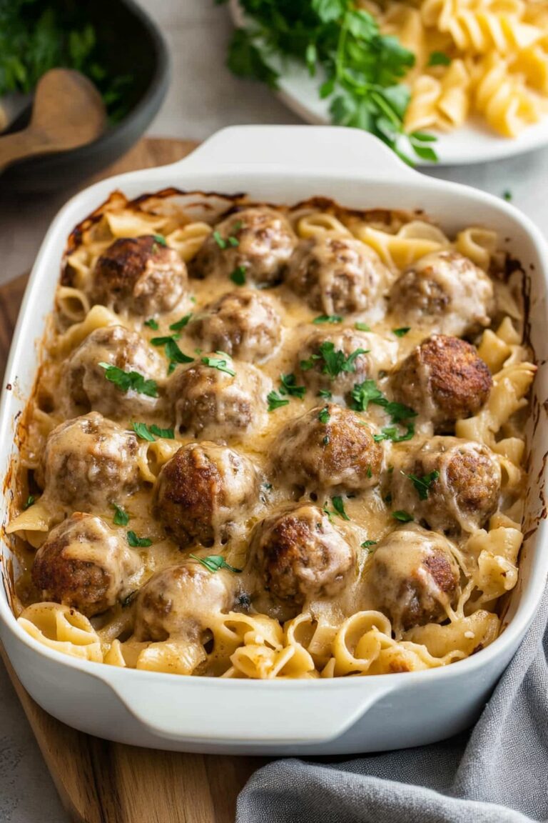 Swedish Meatball Pasta Bake Recipe