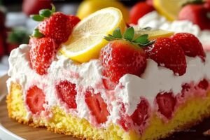Strawberry Lemonade Poke Cake Recipe