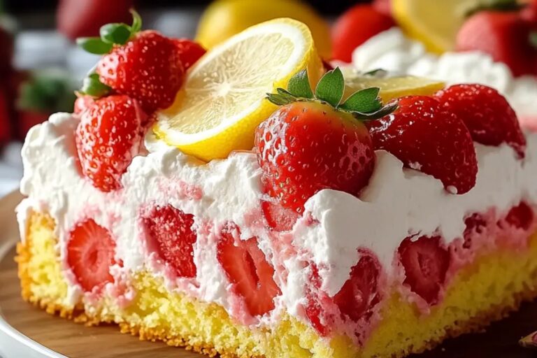 Strawberry Lemonade Poke Cake Recipe