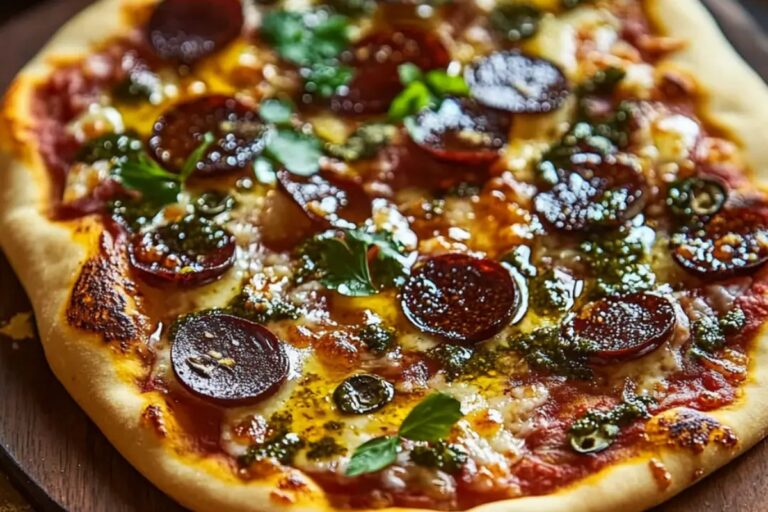 Hot Honey Garlic Flatbread Pizzas Recipe