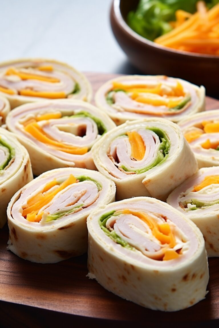 Turkey Cheddar Lunch Roll Ups Recipe