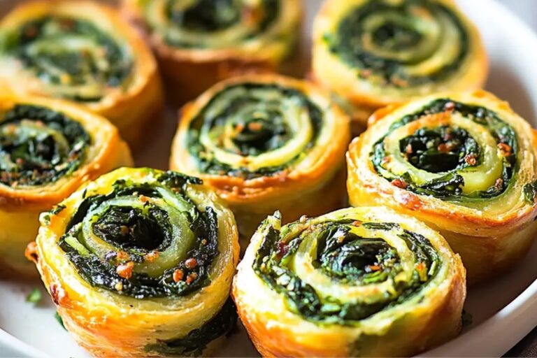 Cheesy Spinach Pinwheels Recipe