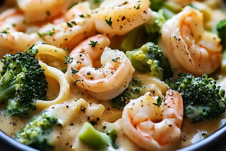 Creamy Broccoli Shrimp Alfredo Recipe