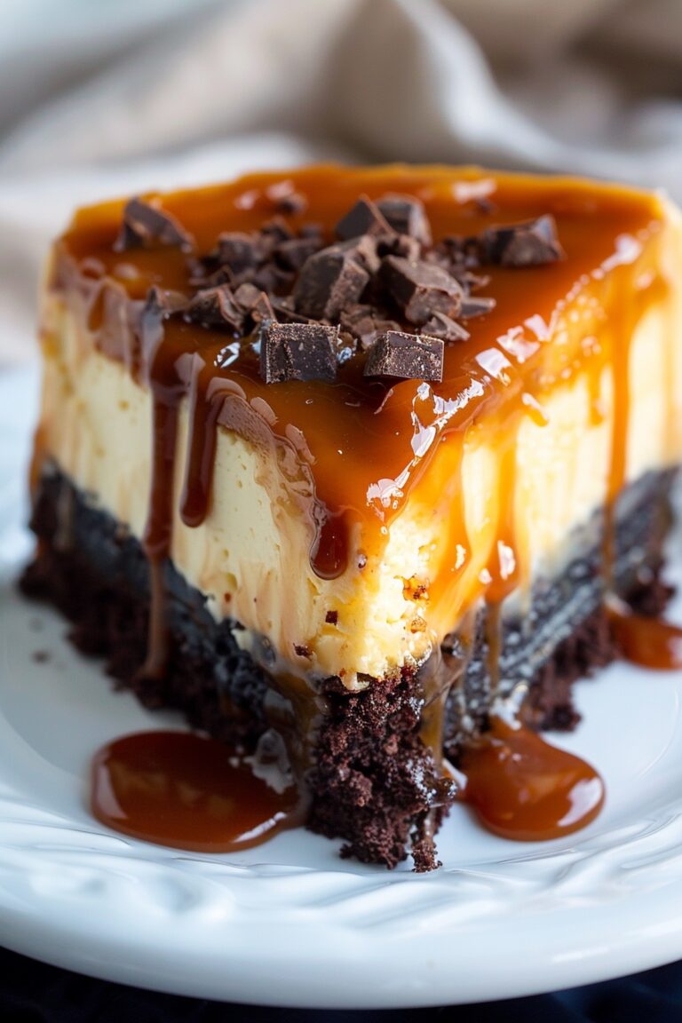 Caramel Brownie Cheesecake Recipe