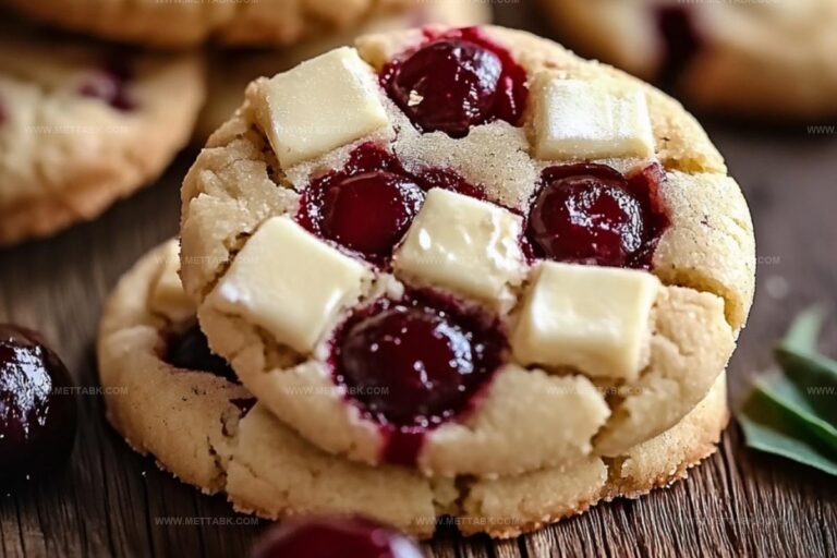 White Chocolate Cherry Shortbread Cookies Recipe