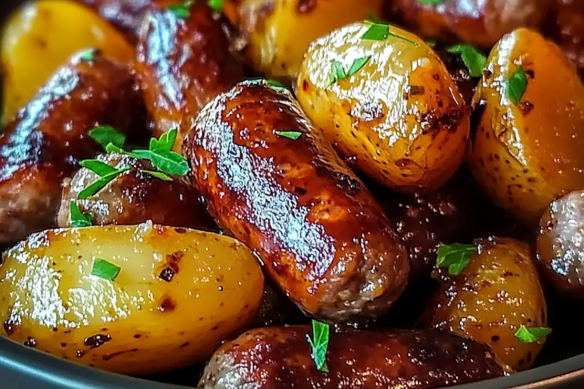 Sweet And Savory Glazed Sausage And Potatoes Recipe