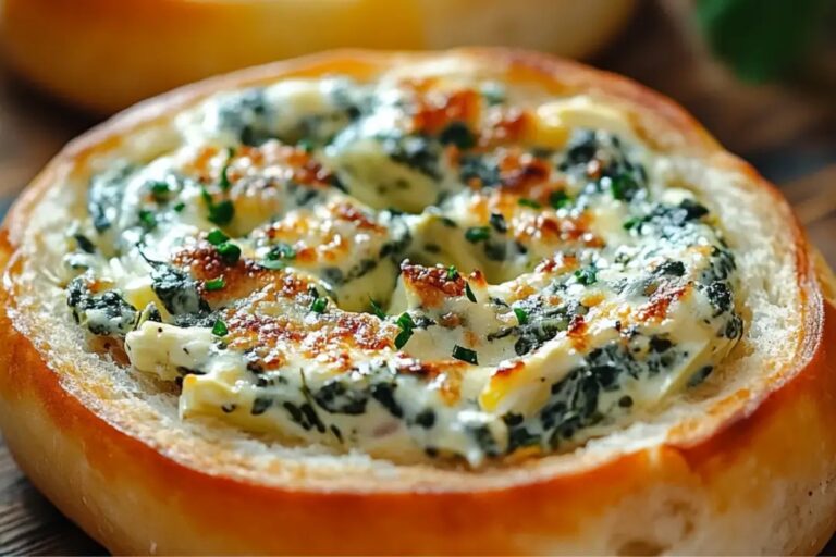 Bagel Bites With Spinach-Artichoke Spread Recipe