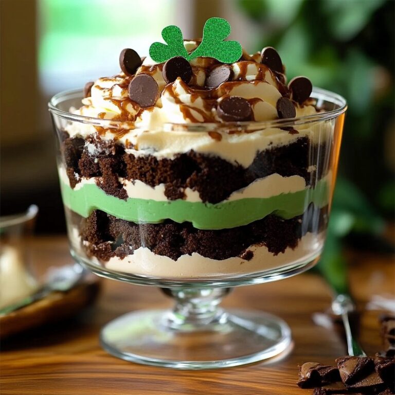 St. Patricks Day Brownie Trifle Recipe