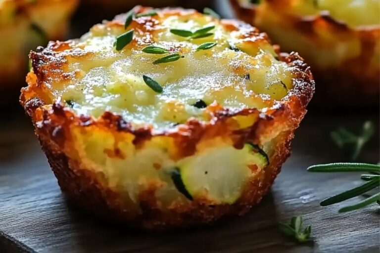Crispy Parmesan Zucchini Potato Muffins Recipe